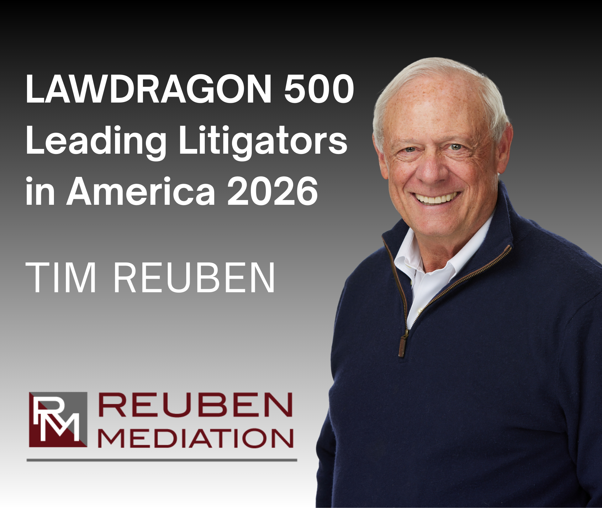 Tim Reuben Named Leading Litigator in America by Lawdragon 500 2026